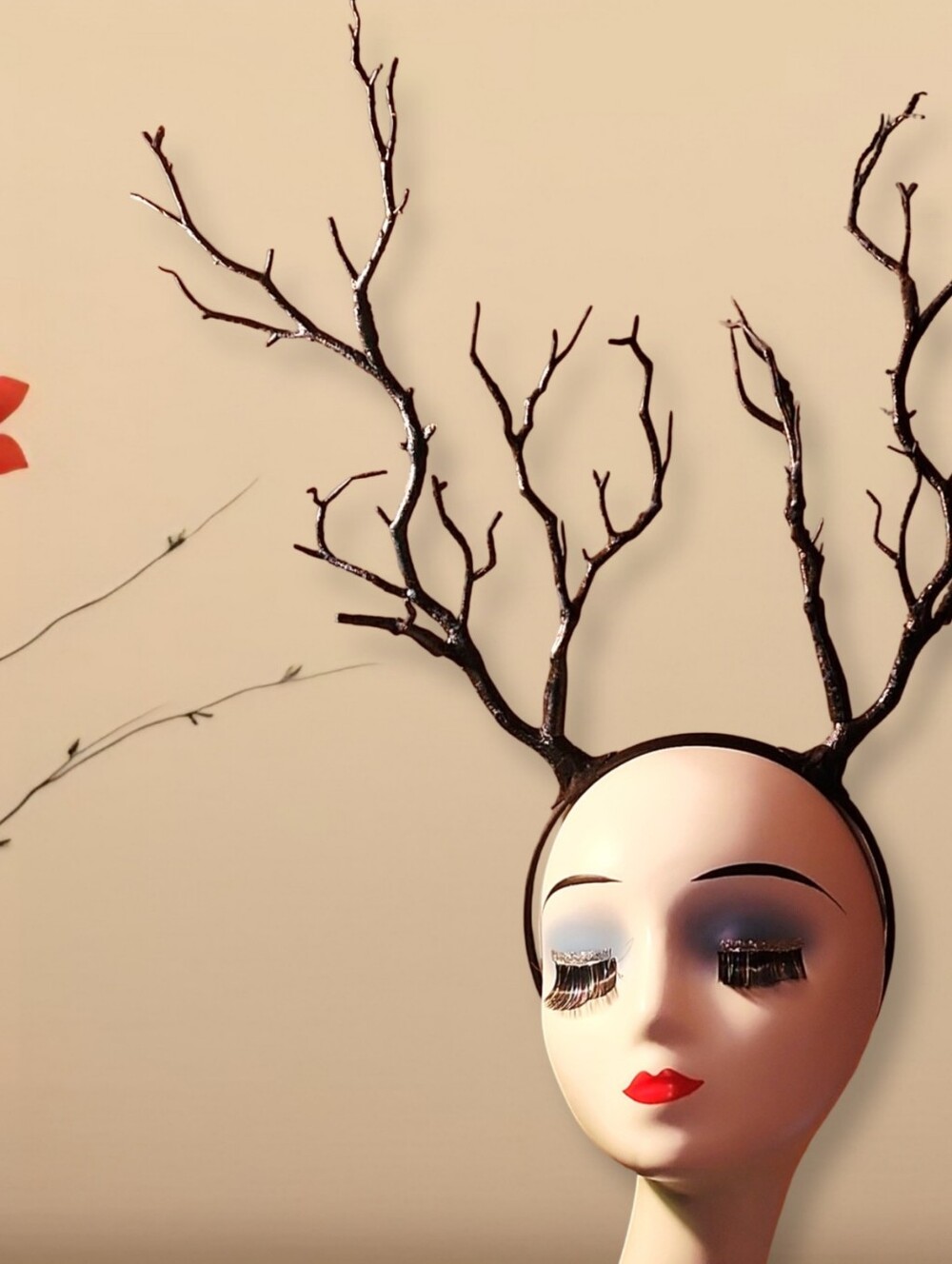 Wendigo Cryptid Branch Antlers Cosplay Earth Goth Dark Fei Fairycore Tree Spirit